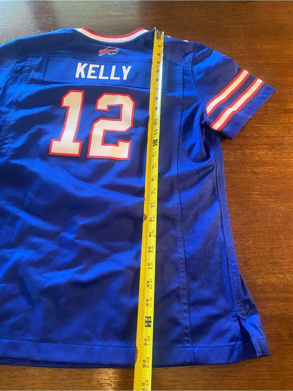 Nike Jim Kelly #12 Buffalo Bills NFL Football Jersey On Field youth Medium EUC